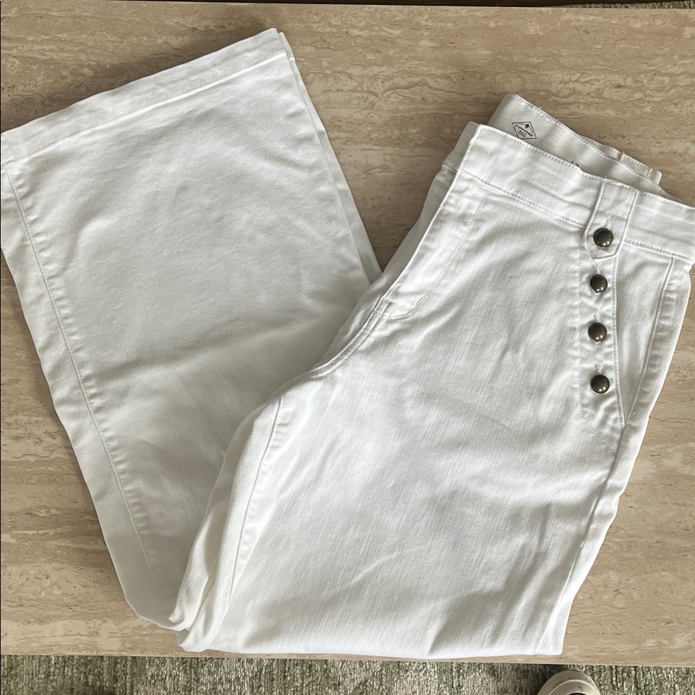 Liberty White Wide-Leg Pants